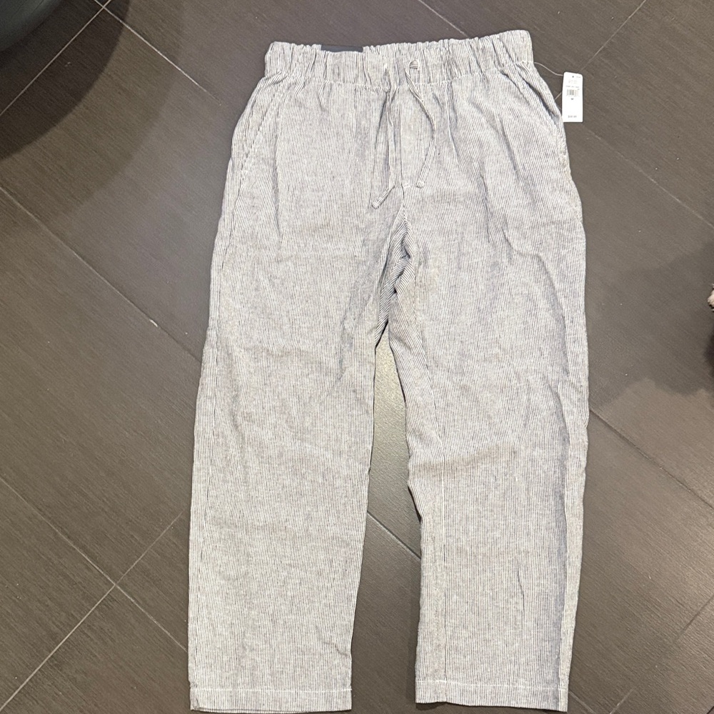 GAP Black and White Striped Easy Pants